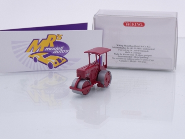 Wiking 0898 05 # Ruthemeyer Straßenwalze Baujahr 1956-62 " purpurrot " 1:87
