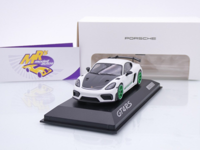 Minichamps WAP0206010TCAY # Porsche 718 982 Cayman GT4 RS Baujahr 2021 " weiß / grün " 1:43