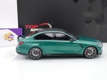 Preview: Top Speed TS0396 # BMW M3 Limousine Competition Baujahr 2021 " Isle of Man Green Metallic " 1:18