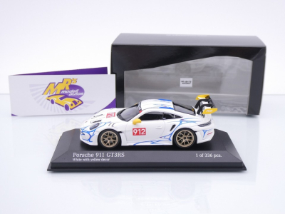 Preview: Minichamps 410062116 # Porsche 911 GT3 RS #912 Baujahr 2023 " weiß-gelb " 1:43