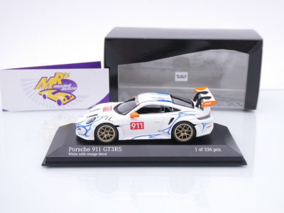 Preview: Minichamps 410062115 # Porsche 911 GT3 RS #911 Baujahr 2023 " weiß-orange " 1:43