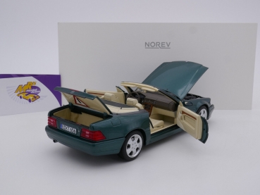 Norev 183753 # Mercedes-Benz 500 SL Cabriolet Baujahr 1999 " grün met. " 1:18
