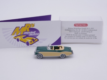 Preview: Wiking 0143 02 # Mercedes-Benz 220 S Cabriolet Baujahr 1956 in beige-grün 1:87