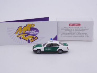 Preview: Wiking 0864 45 # BMW 525i " Polizei " Baujahr 1995-2004 in " weiß-grün " 1:87