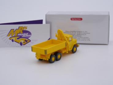 Preview: Wiking 0504 04 # Magirus Deutz Eckhauber Schwerlastzugmaschine in " gelb " 1:87
