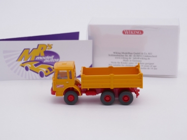 Preview: Wiking 0673 11 # MAN Hochbordkipper " Bölling " Baujahr 1967-72 " orange "  1:87