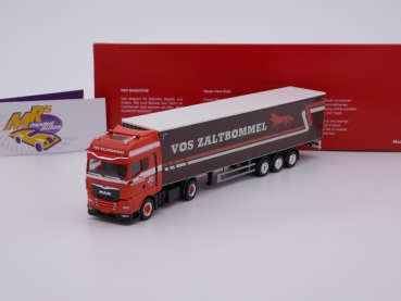 Herpa 315067 # MAN TGX GX Gardinenplanen-Sattelzug " VOS Zaltbommel " 1:87