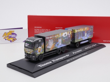 Herpa 122207 # MAN TGX GM Getränkekoffer-Hängerzug " Thoma Transporte " 1:87