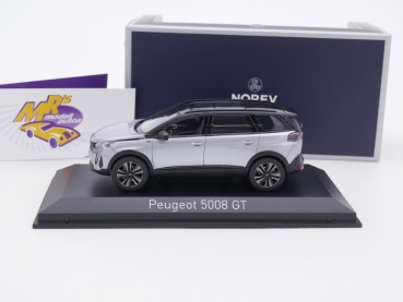 Preview: Norev 473924 # Peugeot 5008 GT Black Pack Baujahr 2021 graumetallic-schwarz 1:43