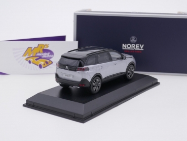 Preview: Norev 473924 # Peugeot 5008 GT Black Pack Baujahr 2021 graumetallic-schwarz 1:43