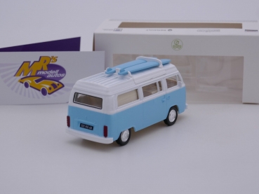 Preview: Norev 841100 # Volkswagen T2b Combi Camper Van Baujahr 1973 " blau-weiß " 1:43
