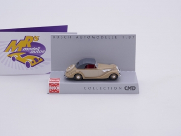 Preview: Busch 40291 # EMW 327 Cabriolet (geschlossenem Verdeck) " hellbraun " 1:87