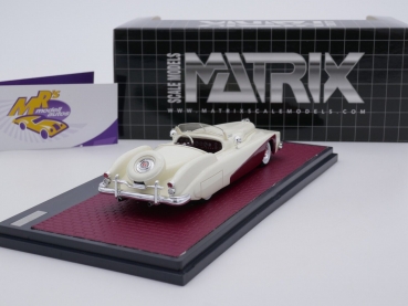 Preview: Matrix MX51304-022 # Mercury Templeton Saturn Bob Hope Baujahr 1950 " weiß-rot " 1:43