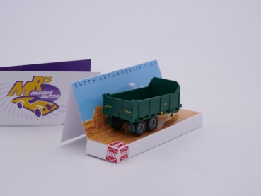 Preview: Busch 53801 # Fortschritt T088 Anhänger mit Klappe Baujahr 1971 " grün " 1:87