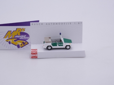 Preview: Busch 52713 # Volkswagen 181 Kurierwagen " weiß-grün " Polizei Köln " 1:87