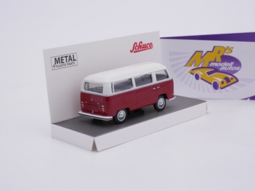 Preview: Schuco 20303 # Volkswagen T2 Bus Baujahr 1967 - 1979 " rot-weiß " 1:64