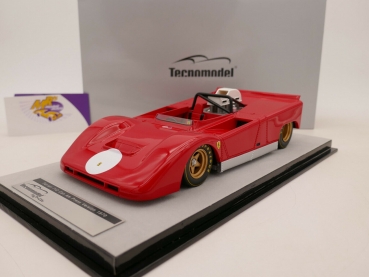 Tecnomodel TM18-225A # Ferrari 712 Can Am Press Version Bj. 1971 " ferrarirot " 1:18