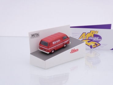 Preview: Schuco 26713-3 # Volkswagen VW T3 Kastenwagen rot-weiß " MÄRKLIN - MHI " 1:87