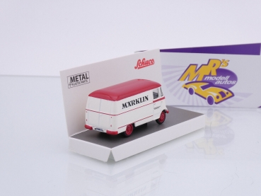 Preview: Schuco 26713-1 # Mercedes Benz L319 Kastenwagen weiß-rot " MÄRKLIN - MHI " 1:87