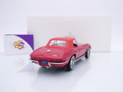 Preview: Norev 189056 # Chevrolet Corvette C2 Sting Ray Cabrio Baujahr 1963 " Riversiderot " 1:18