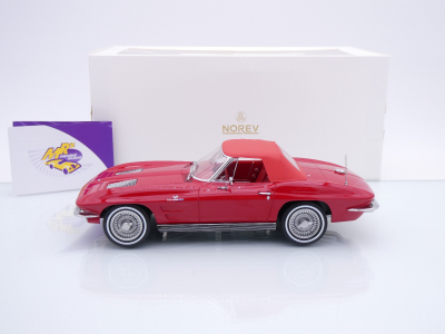 Preview: Norev 189056 # Chevrolet Corvette C2 Sting Ray Cabrio Baujahr 1963 " Riversiderot " 1:18