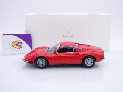 Preview: Norev 187800 # Ferrari Dino 246 GT Baujahr 1968 " Ferrarirot " 1:18