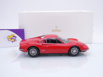 Preview: Norev 187800 # Ferrari Dino 246 GT Baujahr 1968 " Ferrarirot " 1:18