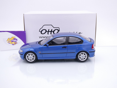Preview: Ottomobile OT462 # BMW E46 318TI Compact Baujahr 2002 " blaumetallic " 1:18