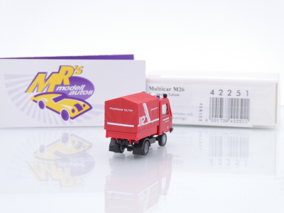 Preview: Busch 42251 # Multicar M26 mit Pritsche und Plane " Feuerwehr Teltow " 1:87
