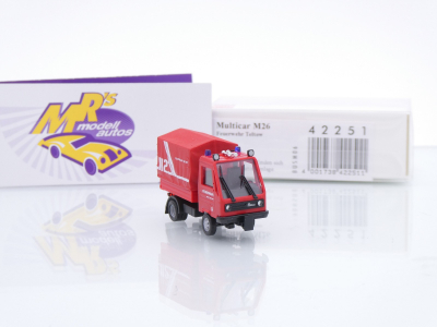 Preview: Busch 42251 # Multicar M26 mit Pritsche und Plane " Feuerwehr Teltow " 1:87
