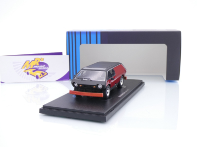 AutoCult Avenue 60142 # Brubaker Box Lieferwagen Baujahr 1972 " rotmetallic / schwarz " 1:43