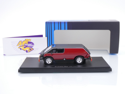 Preview: AutoCult Avenue 60142 # Brubaker Box Lieferwagen Baujahr 1972 " rotmetallic / schwarz " 1:43