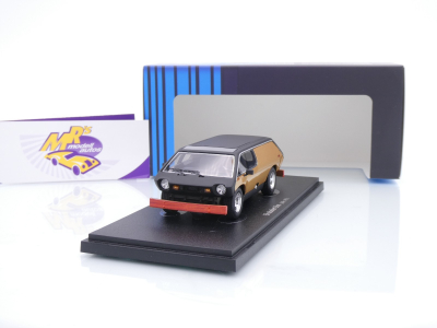 AutoCult Avenue 60141 # Brubaker Box Lieferwagen Baujahr 1972 " goldmetallic / schwarz " 1:43