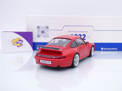 Preview: Solido S1810104 # Porsche 911 (993) Carrera RS Baujahr 1997 " indischrot " 1:18
