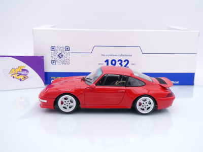 Preview: Solido S1810104 # Porsche 911 (993) Carrera RS Baujahr 1997 " indischrot " 1:18