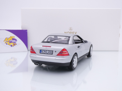 Preview: Norev 183020 # Mercedes-Benz SLK Roadster Baujahr 1996 " silbermetallic " 1:18