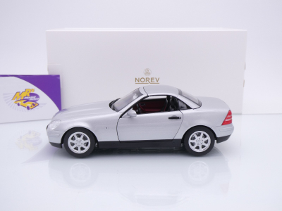 Preview: Norev 183020 # Mercedes-Benz SLK Roadster Baujahr 1996 " silbermetallic " 1:18