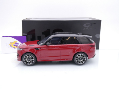 Preview: GT Spirit GT523 # Land Range Rover Sport P510E Baujahr 2022 " rotmetallic-schwarz " 1:18