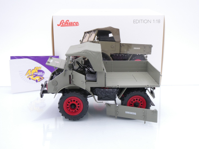 Schuco 00615 # Mercedes-Benz Unimog 401 Baujahr 1953 " graugrün " 1:18