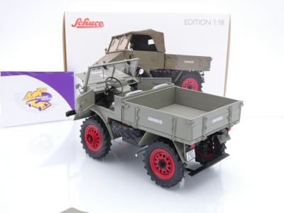 Schuco 00615 # Mercedes-Benz Unimog 401 Baujahr 1953 " graugrün " 1:18