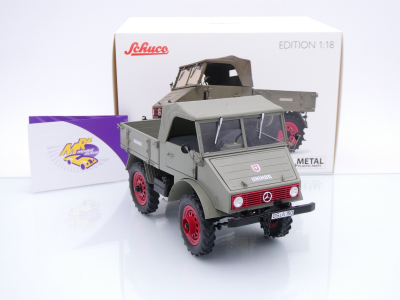 Schuco 00615 # Mercedes-Benz Unimog 401 Baujahr 1953 " graugrün " 1:18