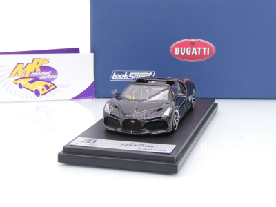 Look Smart LS544A # Bugatti W16 Mistral Cabriolet Baujahr 2023 " schwarz " 1:43