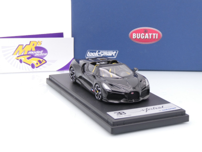 Preview: Look Smart LS544A # Bugatti W16 Mistral Cabriolet Baujahr 2023 " schwarz " 1:43