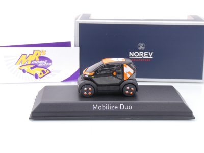 Preview: Norev 519920 # Mobilize Duo Elektro Baujahr 2025 " orange-weiß " 1:43
