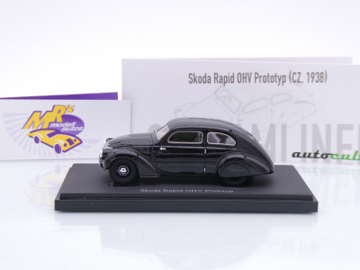 Preview: Autocult 04045 # Skoda Rapide OHV Prototyp Baujahr 1938 " schwarz " 1:43