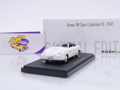 Autocult 05051-2 # Drews VW Sport Cabriolet Baujahr 1949 " weiß " 1:43
