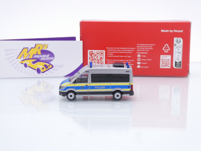 Preview: Herpa 098526 # MAN TGE Bus Hochdach " Mobile Polizei Baden-Württemberg " 1:87