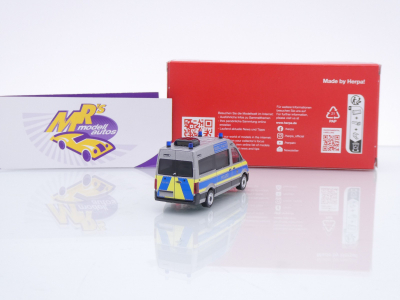 Preview: Herpa 098526 # MAN TGE Bus Hochdach " Mobile Polizei Baden-Württemberg " 1:87