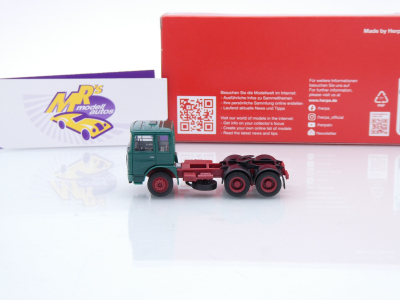 Preview: Herpa 310567-004 # Roman Diesel 6x4 3-achs Zugmaschine " moosgrün " 1:87