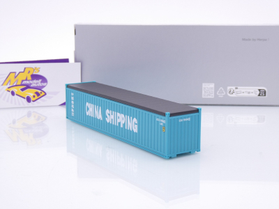 Preview: Herpa 960281 # 40 ft Open Top Container türkis " China Shipping " 1:87